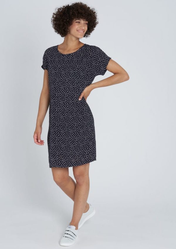 EcoVero Dress #DOTS Navy von Recolution