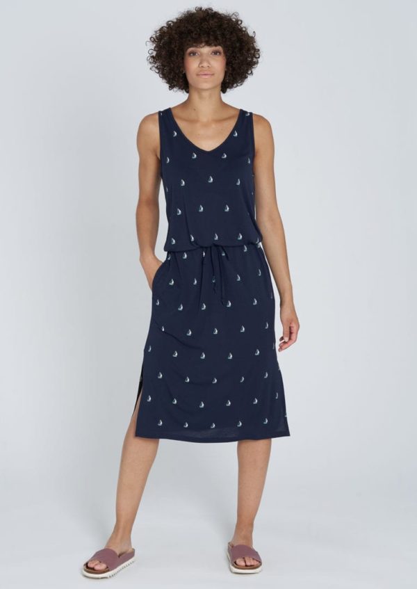 EcoVero Dress #SAILINGBOAT Navy von Recolution