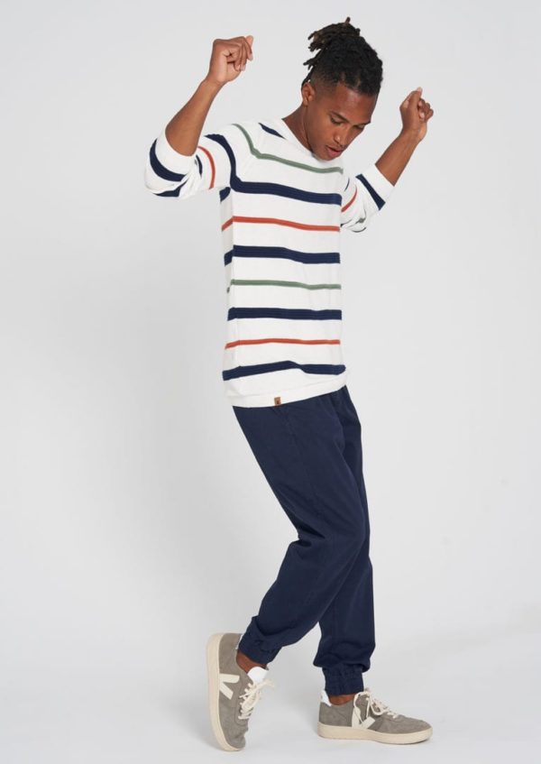 Knit Crew Neck #STRIPES Light Creme von Recolution
