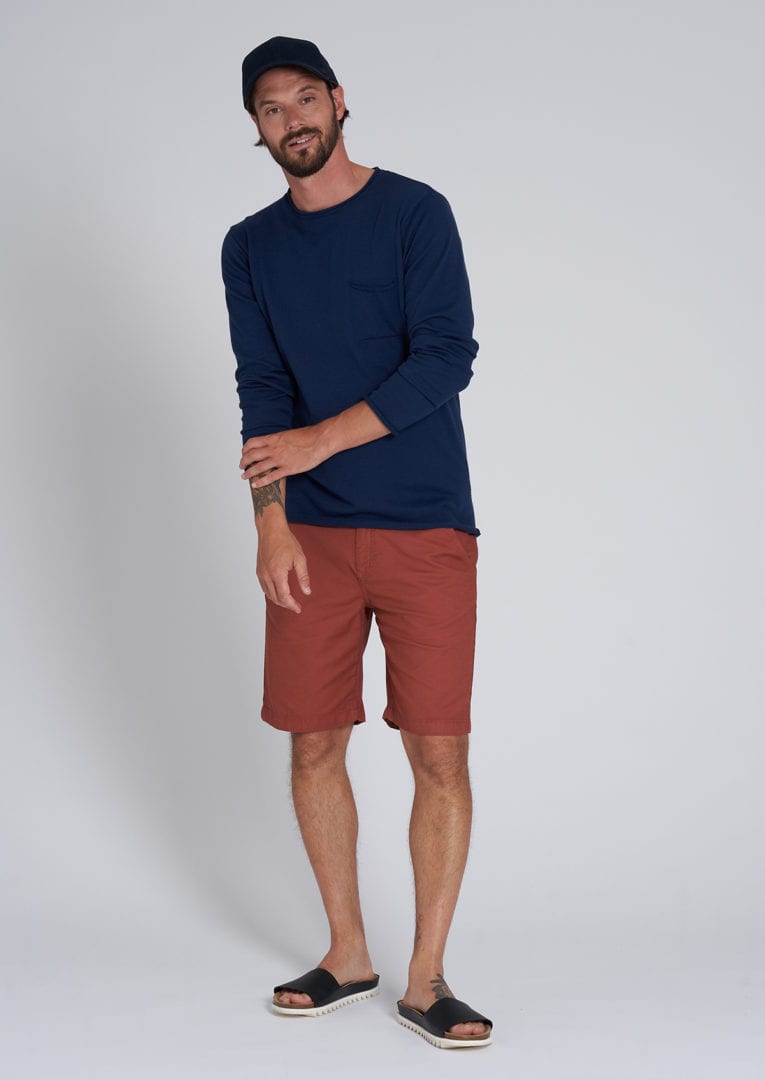 Light Knit Crew Neck Dark Summer Blue von Recolution