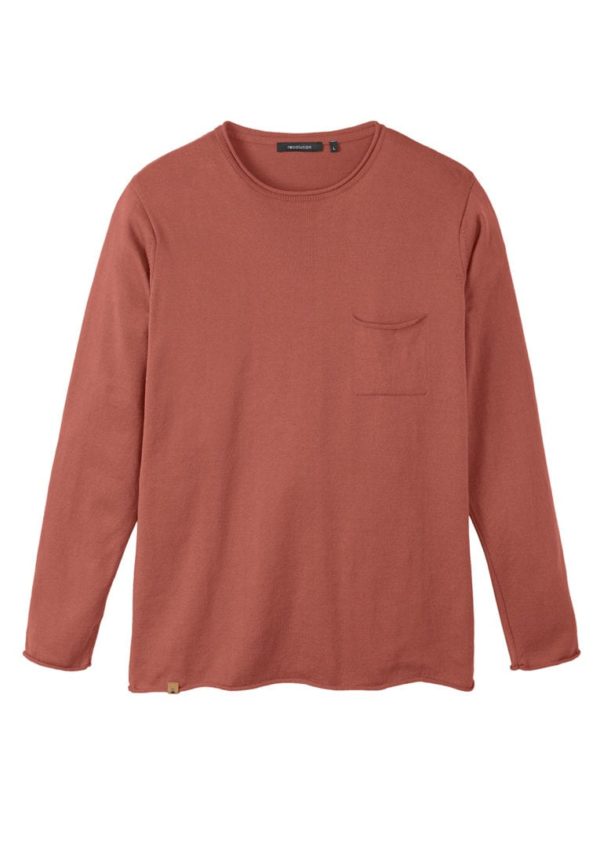 Light Knit Crew Neck Summer Orange von Recolution