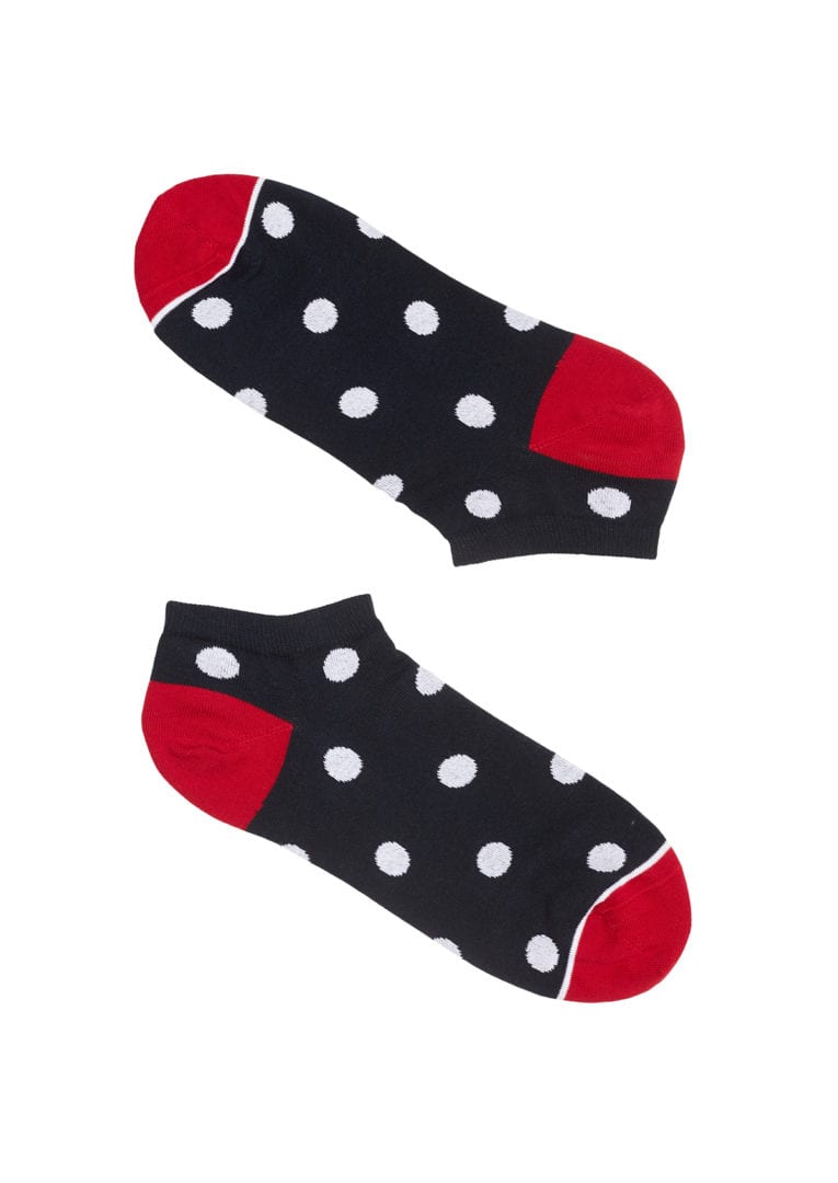 Short Socks #DOTS Navy / White / Red von Recolution