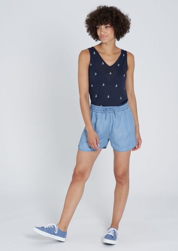 Tencel Shorts Light Denim Blue von Recolution