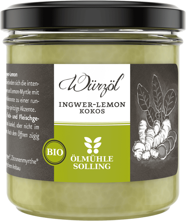 Ingwer-Lemon Kokoswürzöl 100 g von Ölmühle Solling