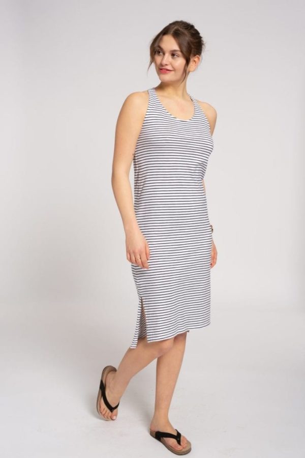 Jerseydress SLEEVELESS Navy / White von Recolution