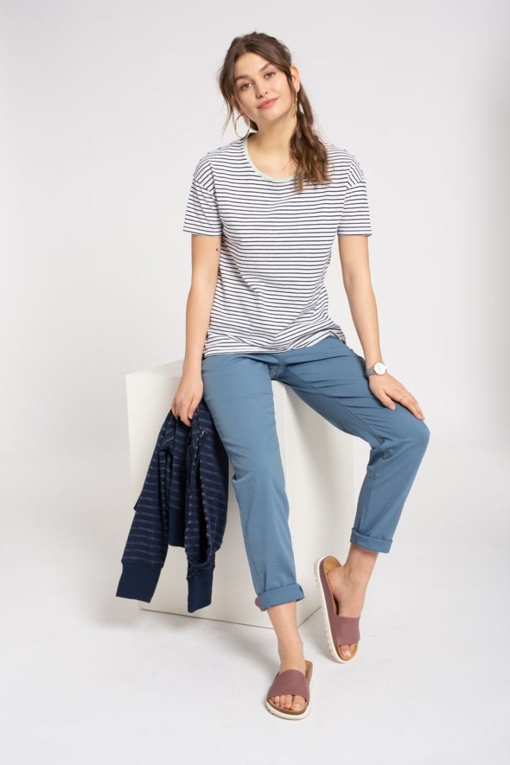 T-Shirt STRIPES Navy / White von Recolution