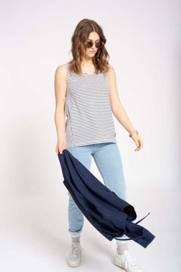 Top STRIPES Navy / White von Recolution
