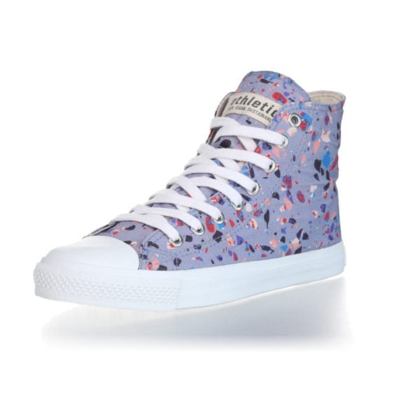 Fair Trainer  White Cap Hi Cut Collection 18 Terrazzo Blueberry Just White von Ethletic