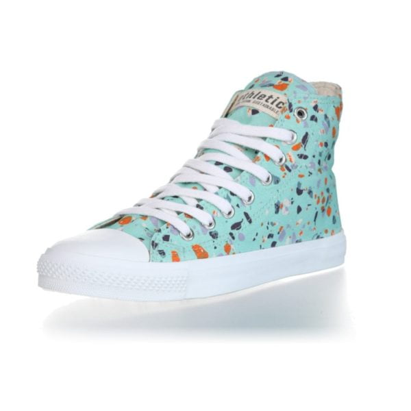 Fair Trainer  White Cap Hi Cut Collection 18 Terrazzo Spearmint Just White von Ethletic