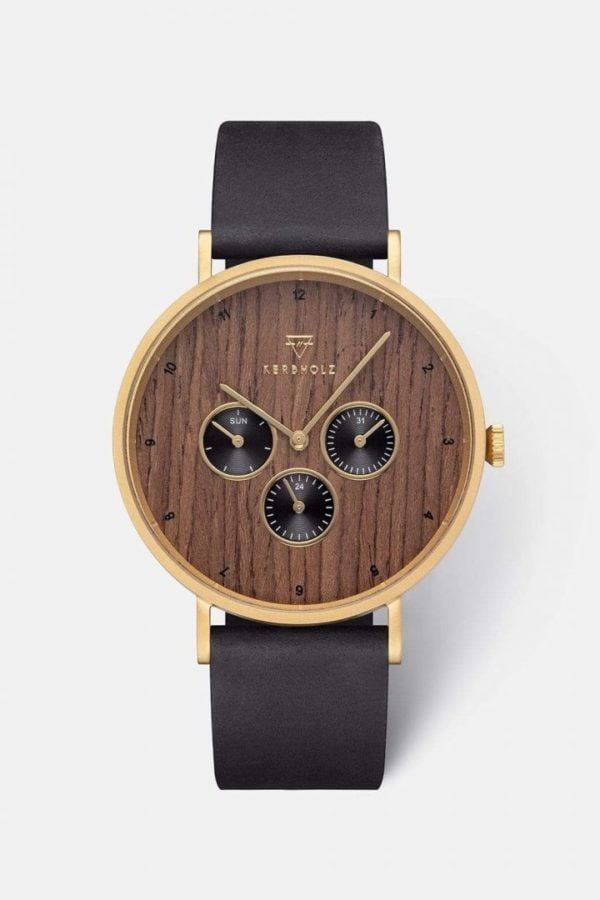 Uhr Caspar - Shining Wood von Kerbholz