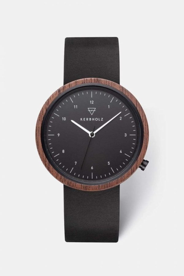 Uhr Heinrich - Walnut Midnight Black von Kerbholz