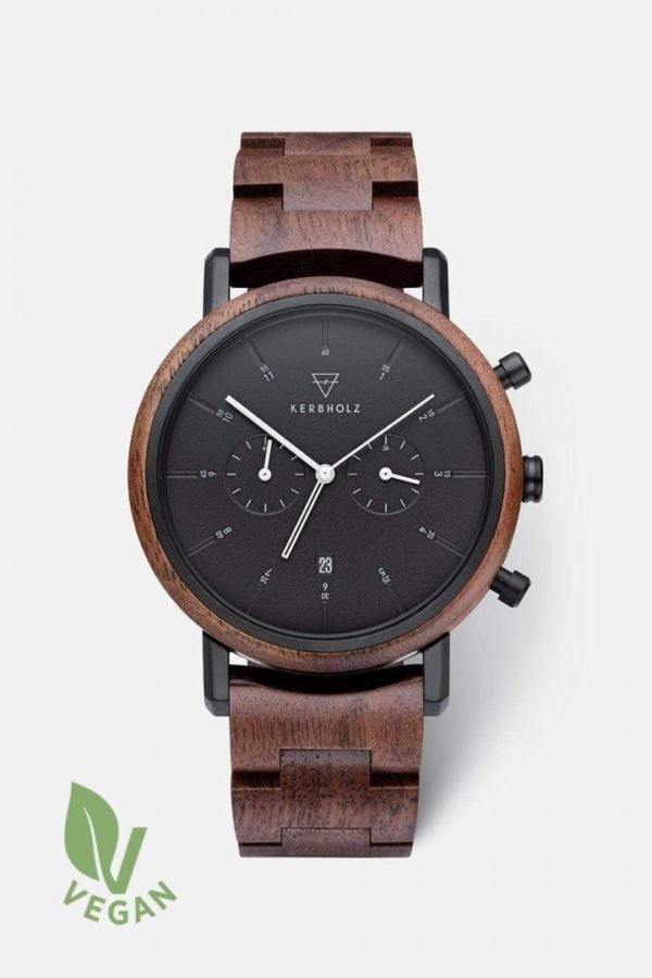 Uhr Johann - Walnut Black von Kerbholz