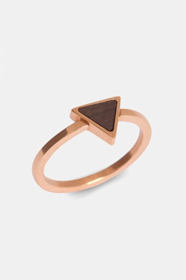 Schmuck Triangle Ring - Rosegold von Kerbholz