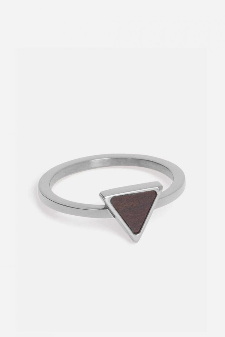 Schmuck Triangle Ring - Silver von Kerbholz