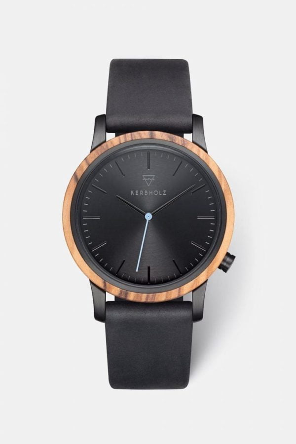 Uhr Walter - Olivewood Midnight Black von Kerbholz