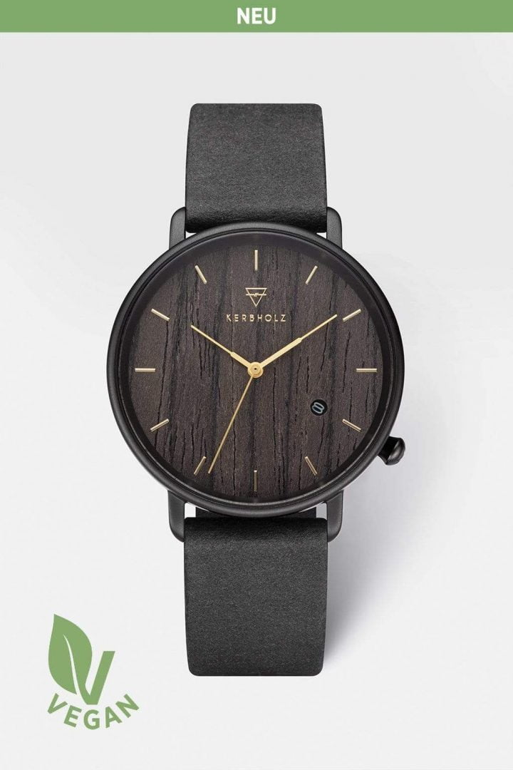 Uhr Tilda Vegan - Darkwood Black von Kerbholz