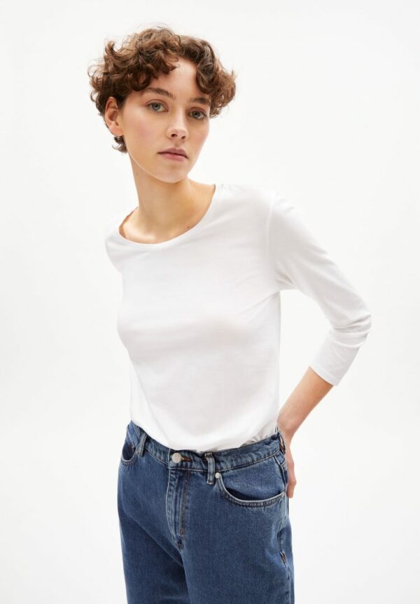 Longsleeve Neaa Solid In White von ArmedAngels
