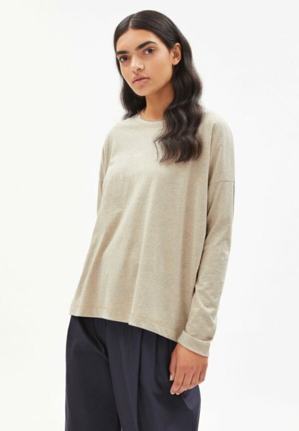 Longsleeve Olaa Recycledd In Faded Almond von ArmedAngels