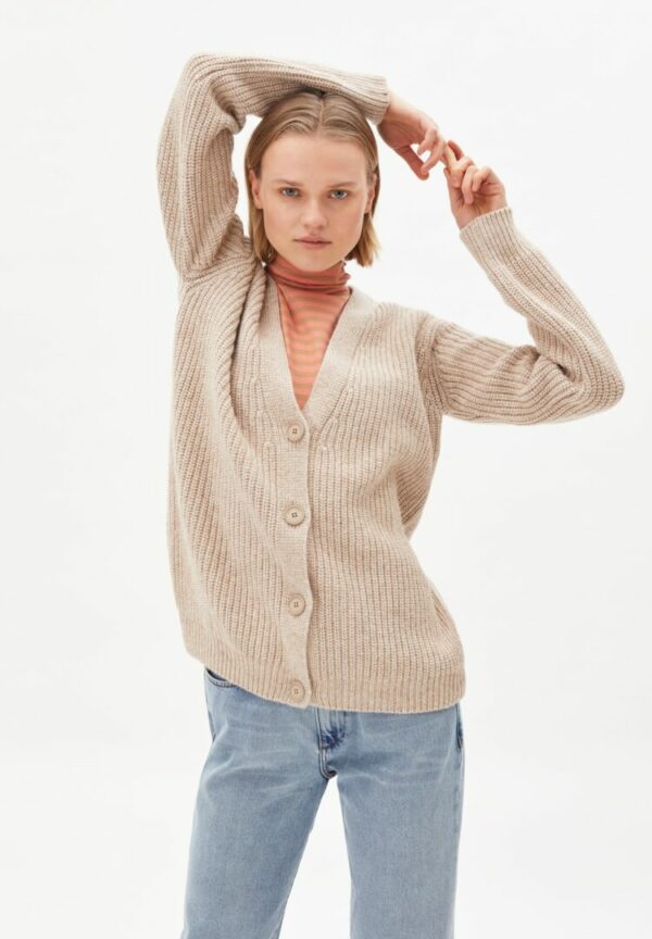 Strickjacke Maiyaa In Light Desert Melange von ArmedAngels