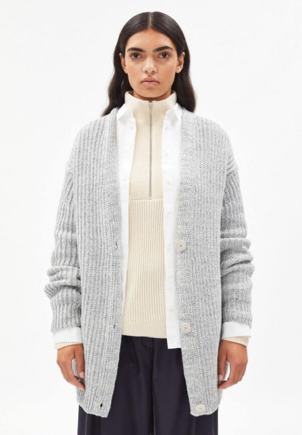 Strickjacke Ravaa Denim In Faded Blue-light Desert Melange von ArmedAngels
