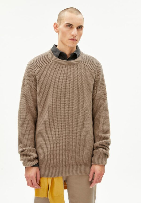 Strickpullover Aarvis In Frosted Mud Melange von ArmedAngels
