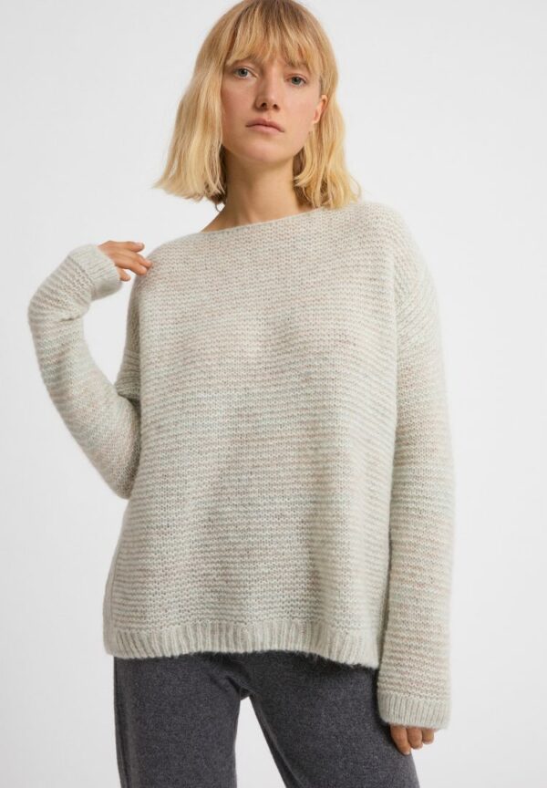 Strickpullover Aglaiaa In Sage Green-oatmilk von ArmedAngels
