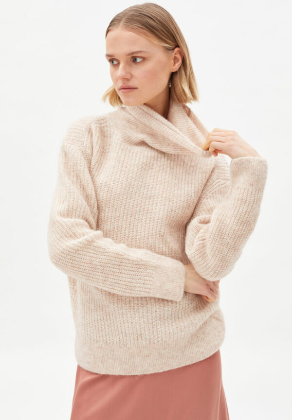 Strickpullover Ilsiaa In Kinoko Melange-oatmilk von ArmedAngels