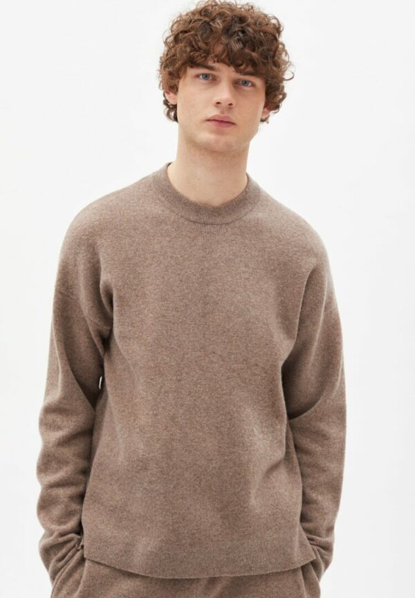 Strickpullover Loaan Recycled Wool In Dark Mud von ArmedAngels