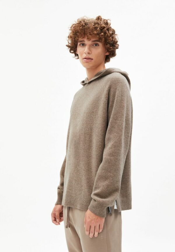 Strickpullover Maalik Recycled Wool In Dark Mud von ArmedAngels