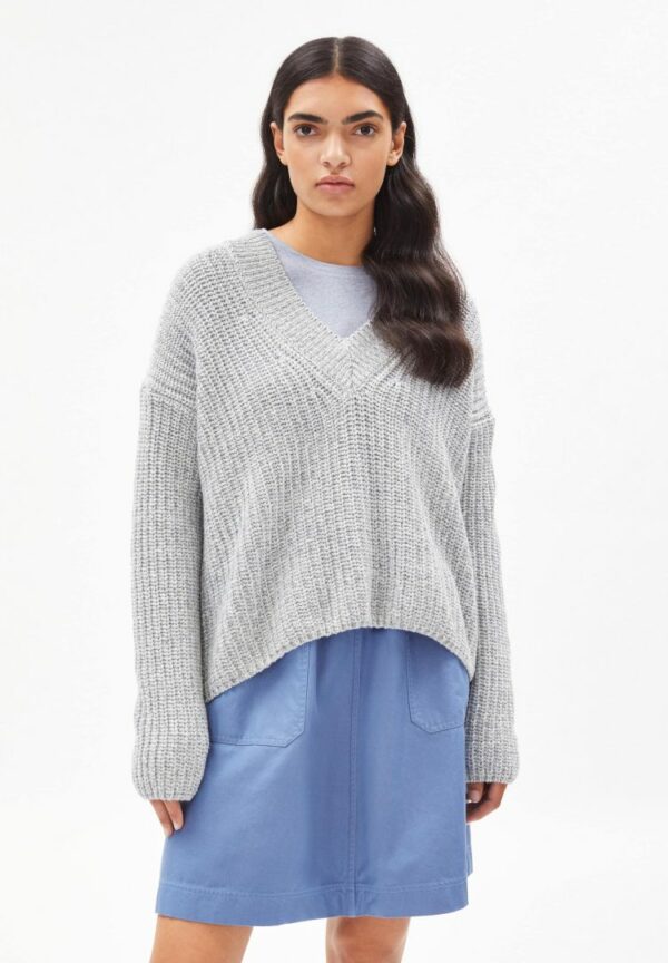 Strickpullover Naraa Denim In Faded Blue-light Desert Melange von ArmedAngels