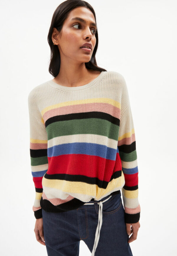 Strickpullover Nuriellaa Multicolor In Dark Poppy-myrtales von ArmedAngels