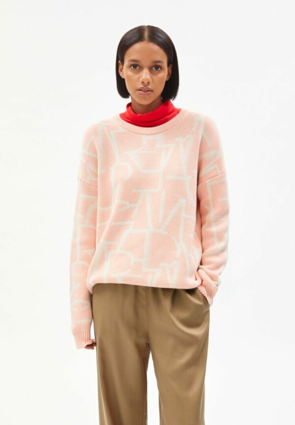 Strickpullover Olessyaa Typo In Peach Blossom Light-undyed von ArmedAngels