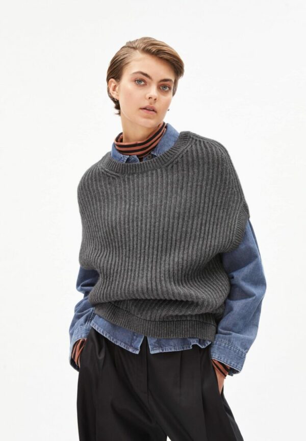 Stricktop Ilariaa Soft In Mid Grey Melange von ArmedAngels