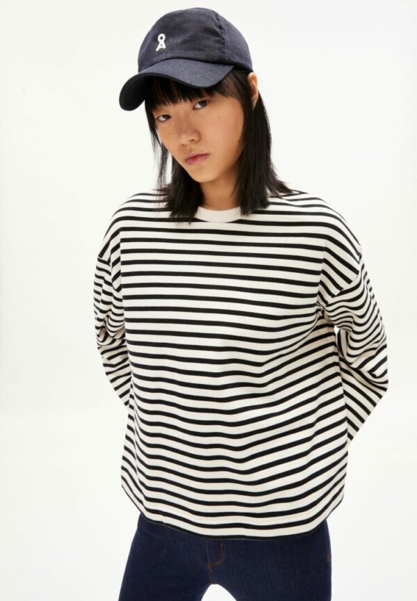 Sweatshirt Frankaa  Stripe In Undyed-black von ArmedAngels