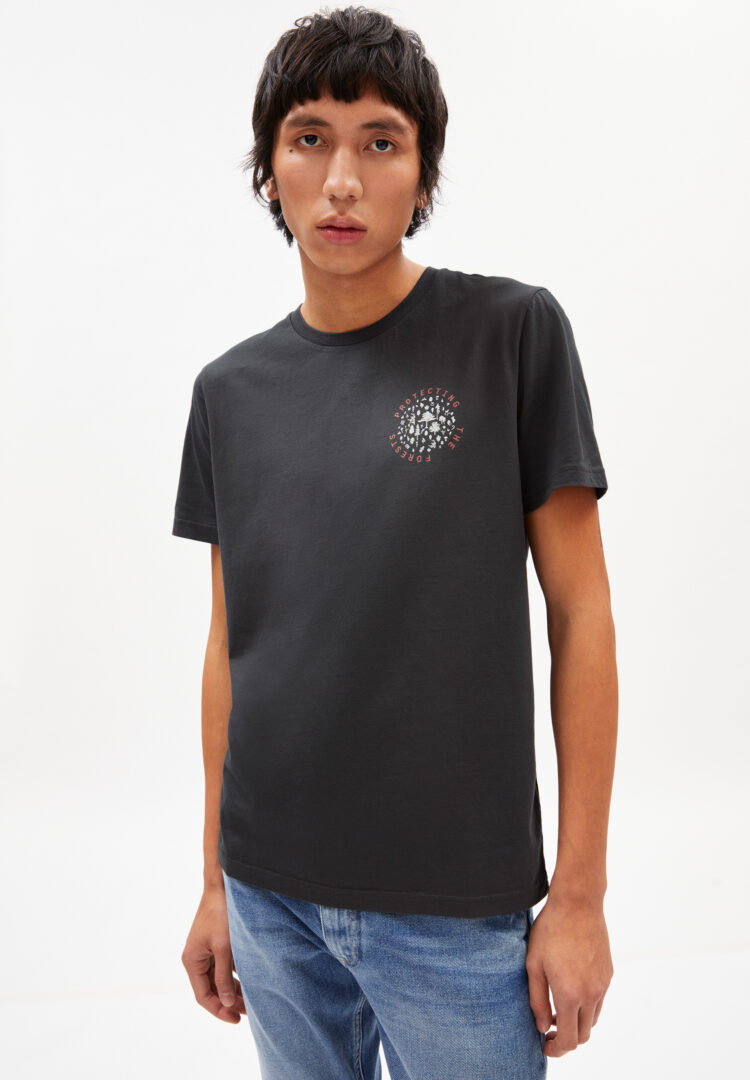 T-shirt Aado Alpine In Acid Black von ArmedAngels