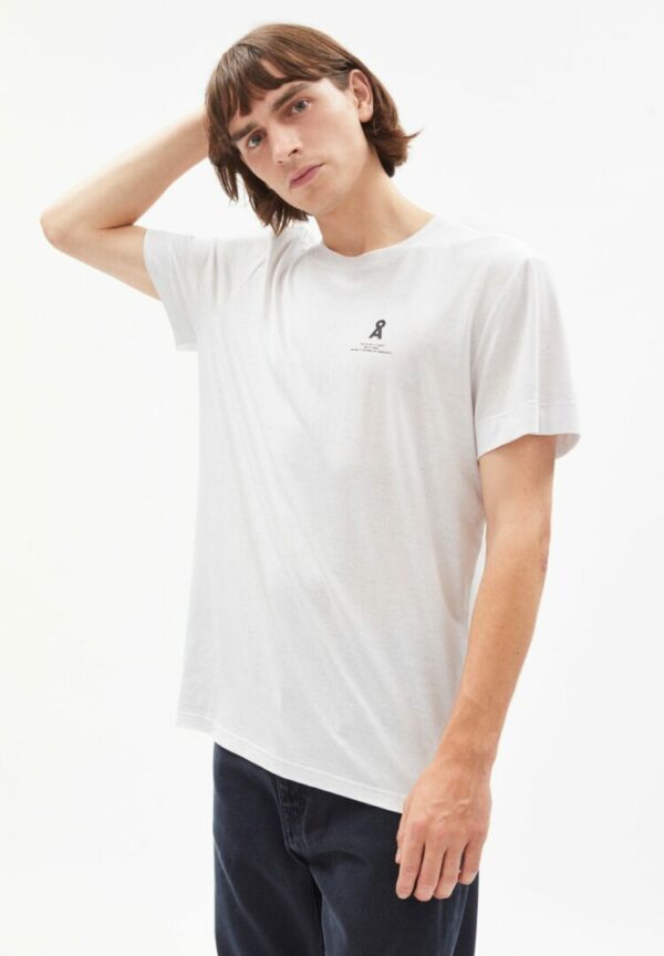 T-shirt Aado Circular Logo In Used White von ArmedAngels