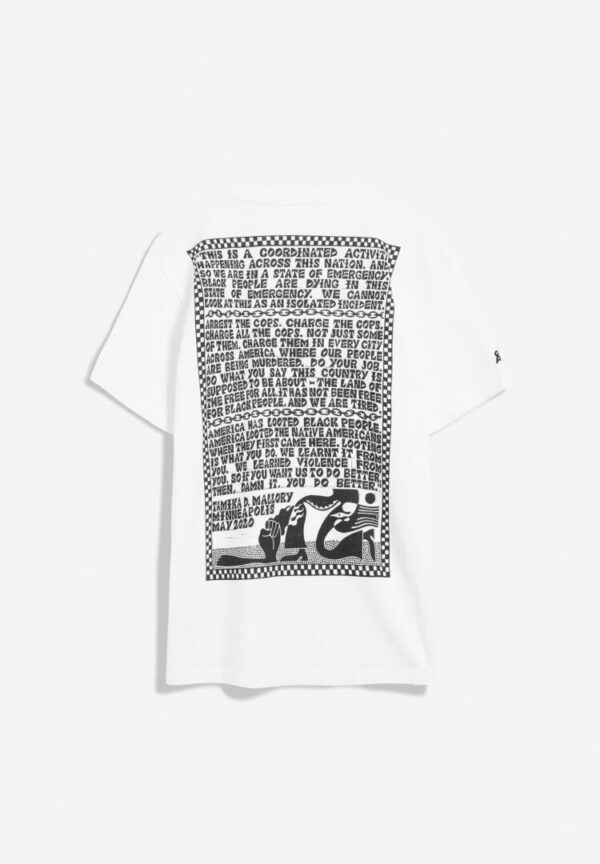 T-shirt Aado Solidarity 02 In White von ArmedAngels