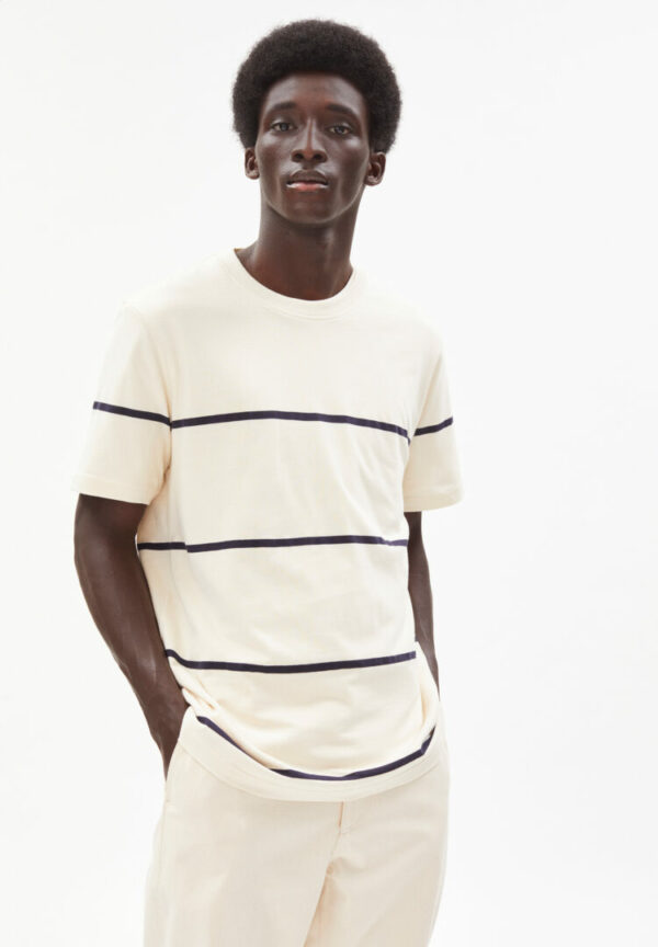 T-shirt Aado Stripes In Undyed-night Sky von ArmedAngels