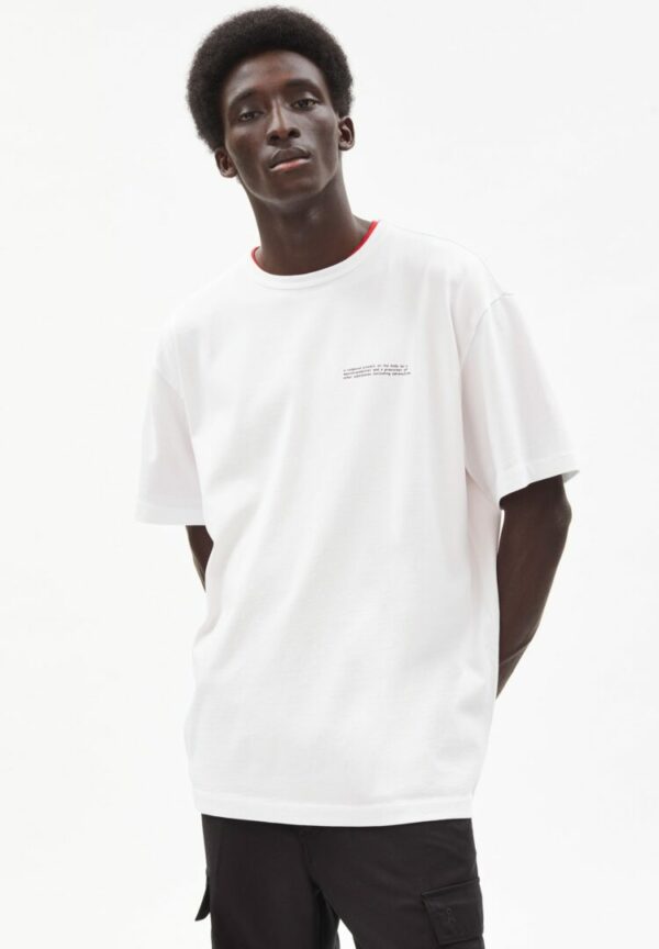 T-shirt Aalex Dopamine In White von ArmedAngels
