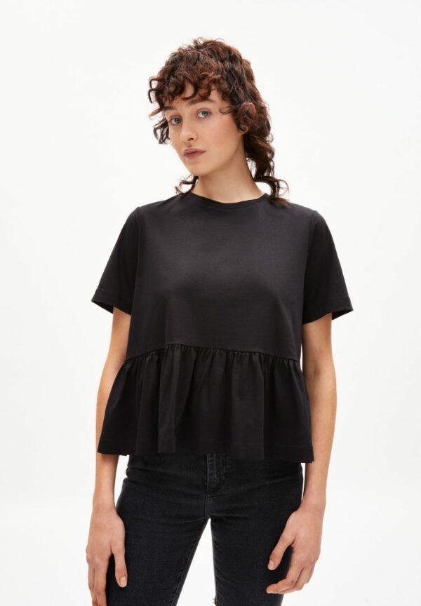 T-shirt Bettaa Mercerized In Black von ArmedAngels