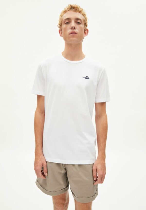 T-shirt Jaames Poisson In White von ArmedAngels