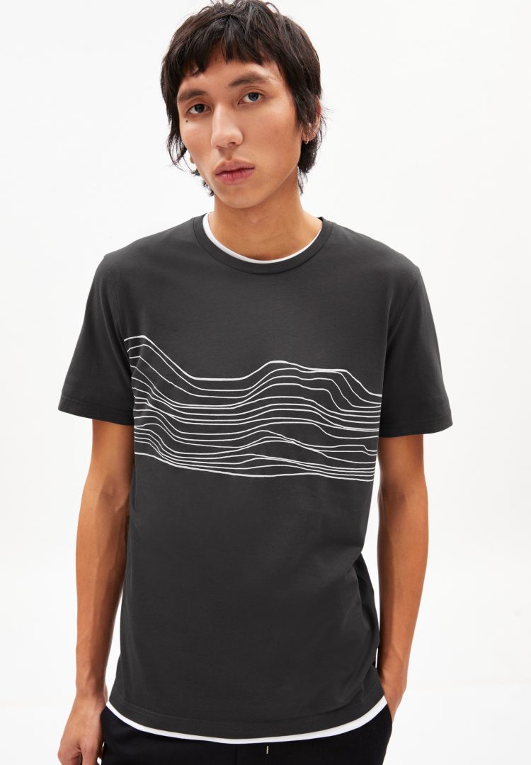 T-shirt Jaames Sound Waves In Graphite von ArmedAngels