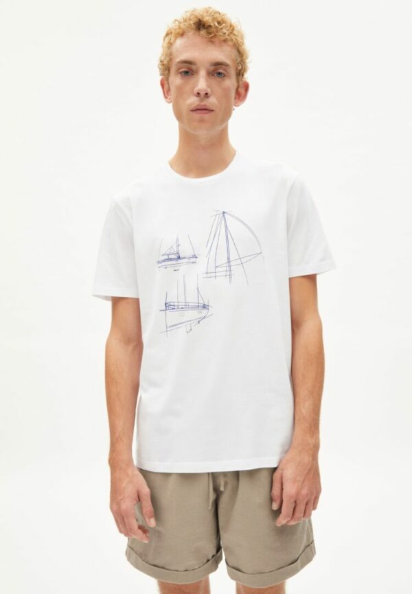 T-shirt Jaames Tech Boat In White von ArmedAngels