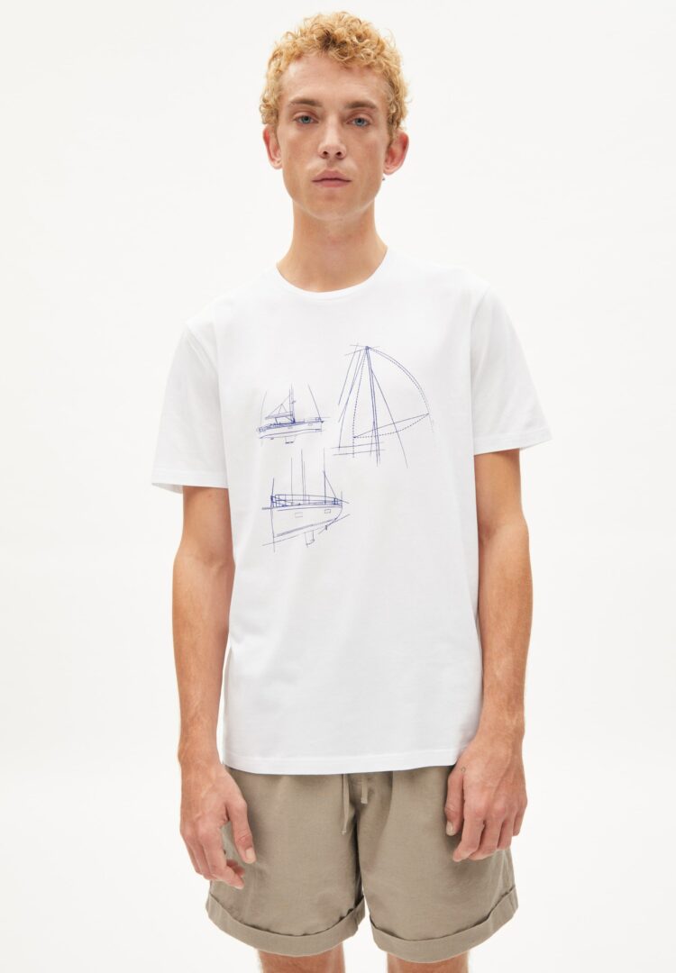T-shirt Jaames Tech Boat In White von ArmedAngels