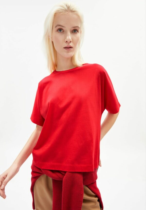 T-shirt Kajaa Mercerized In Dark Poppy von ArmedAngels