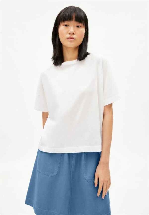 T-shirt Kajaa Mercerized In White von ArmedAngels