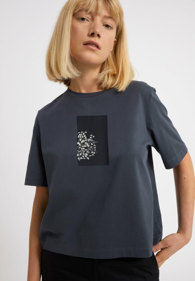 T-shirt Layaa Botanee In Indigo von ArmedAngels