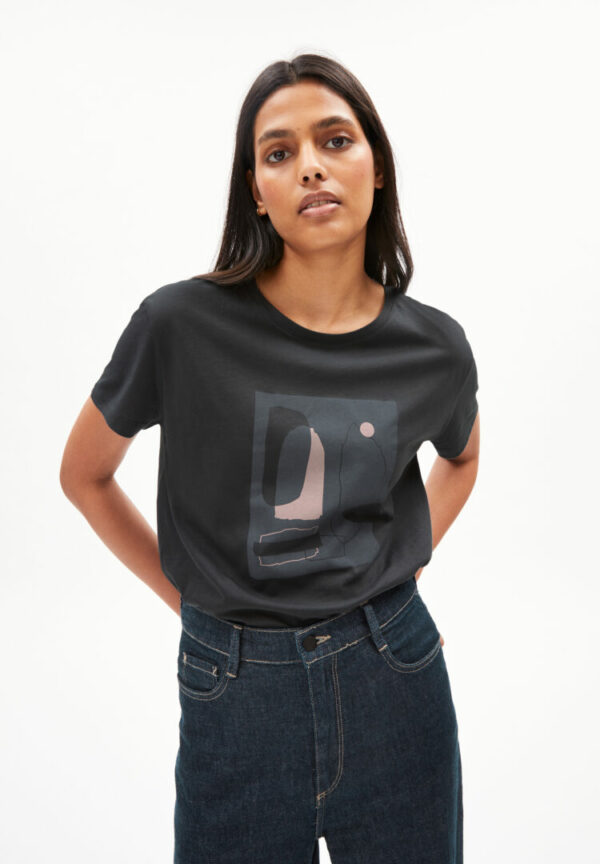 T-shirt Nelaa Cutted Landscape In Graphite von ArmedAngels