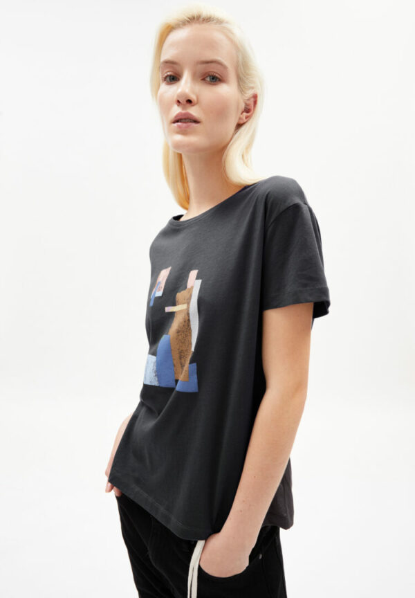 T-shirt Nelaa Squares In Graphite von ArmedAngels