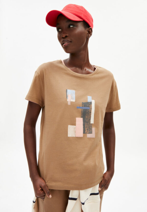 T-shirt Nelaa Squares In Smoky Almond von ArmedAngels